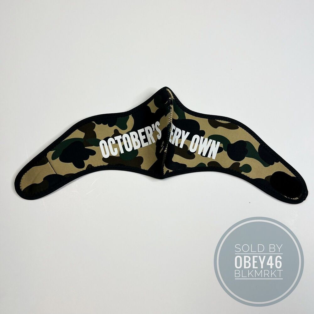 BAPE A Bathing Ape x OVO October's Very Own Neoprene ABC Camo Green  Mask